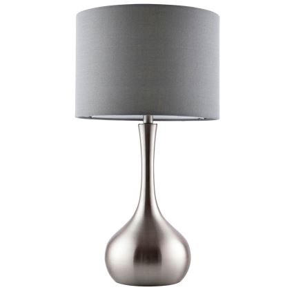Endon 61192 - Lampe de table dimmable PICCADILLY 1xE14/40W/230V chrome mat/gris
