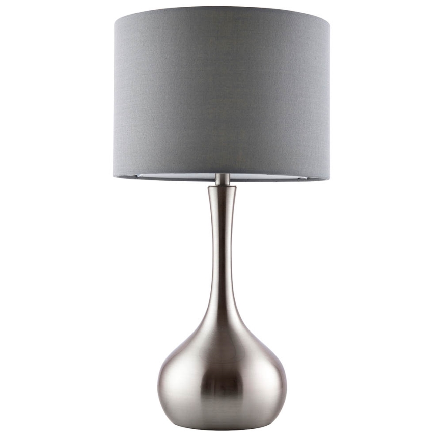 Endon 61192 - Lampe de table dimmable PICCADILLY 1xE14/40W/230V chrome mat/gris