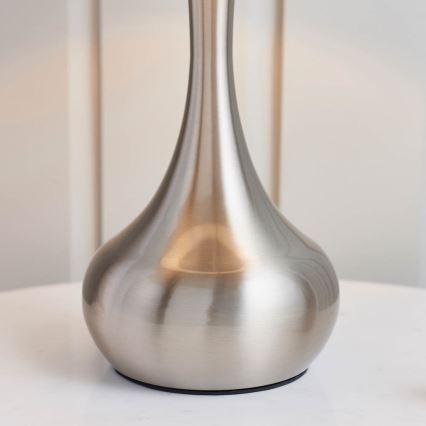 Endon 61192 - Lampe de table dimmable PICCADILLY 1xE14/40W/230V chrome mat/gris