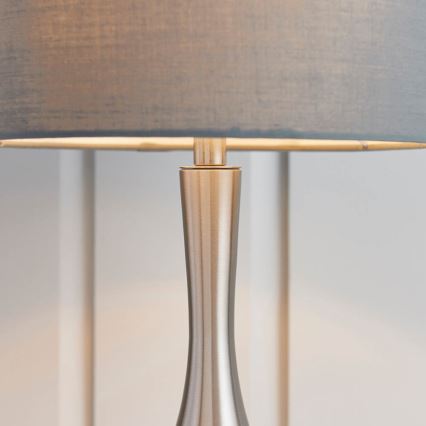 Endon 61192 - Lampe de table dimmable PICCADILLY 1xE14/40W/230V chrome mat/gris