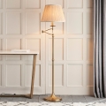 Endon 63621 - Vloerlamp STANFORD 1xE27/60W/230V messing/beige