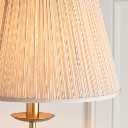 Endon 63621 - Vloerlamp STANFORD 1xE27/60W/230V messing/beige