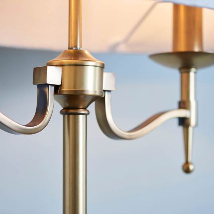 Endon 63648 - Lampe de table STANFORD 2xE14/40W/230V laiton/beige