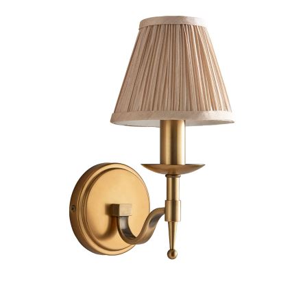 Endon 63653 - Applique murale STANFORD 1xE14/40W/230V, finition laiton/beige