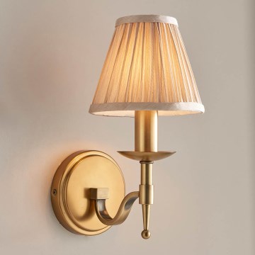 Endon 63653 - Wandlamp STANFORD 1xE14/40W/230V messing/beige