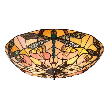 Endon 63922 - Plafonnier Tiffany ASHTON 2xE27/60W/230V diam. 45 cm