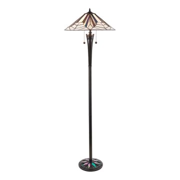 Endon 63934 - Tiffany-vloerlamp ASTORIA, 2xE27/60W/230V, Ø 48 cm