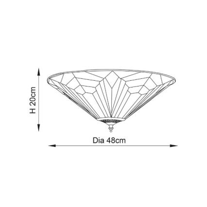 Endon 63935 - Plafondlamp ASTORIA 2xE27/60W/230V diameter 48 cm