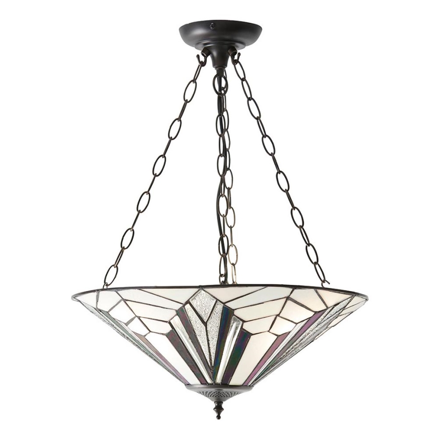 Endon 63936 - Kroonluchter aan ketting Tiffany ASTORIA 3xE27/60W/230V, Ø 48 cm