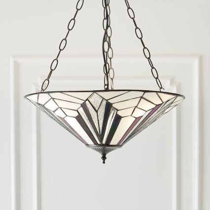 Endon 63936 - Kroonluchter aan ketting Tiffany ASTORIA 3xE27/60W/230V, Ø 48 cm