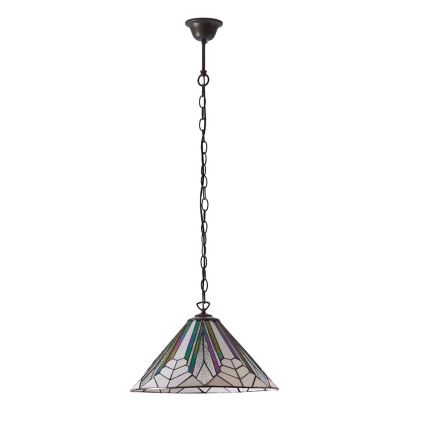 Endon 63937 - Suspension à chaîne Tiffany ASTORIA 1xE27/60W/230V Ø 40 cm