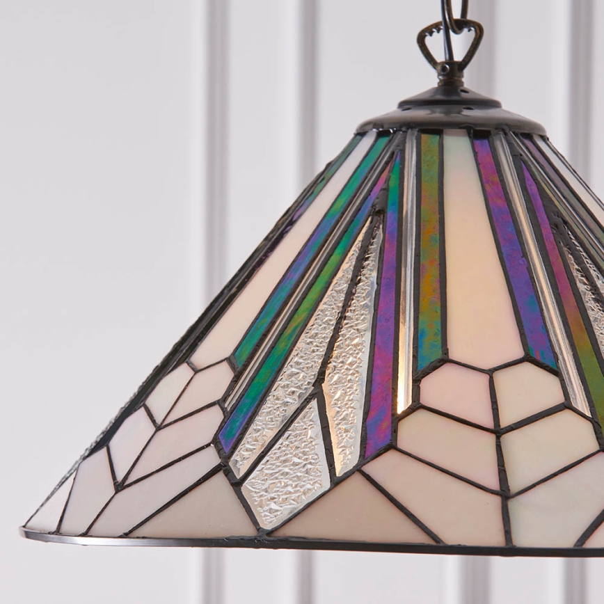 Endon 63937 - Tiffany hanglamp aan ketting ASTORIA, 1x E27/60W/230V, Ø 40 cm