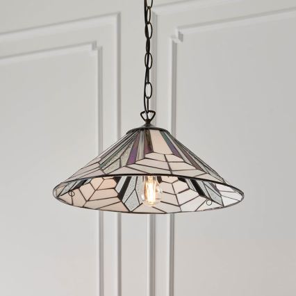 Endon 63938 - Kroonluchter aan ketting Tiffany ASTORIA 1xE27/60W/230V Ø 48 cm