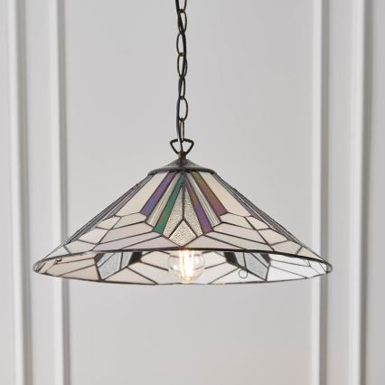 Endon 63938 - Kroonluchter aan ketting Tiffany ASTORIA 1xE27/60W/230V Ø 48 cm