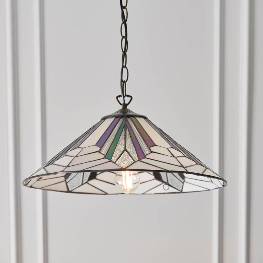 Endon 63938 - Kroonluchter aan ketting Tiffany ASTORIA 1xE27/60W/230V Ø 48 cm