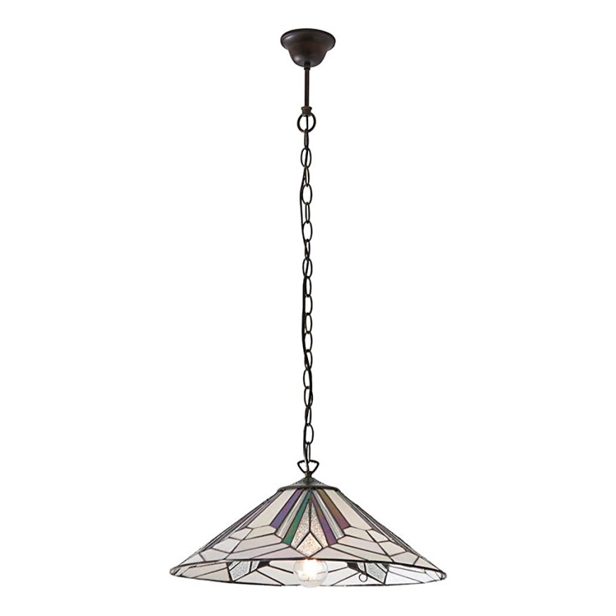 Endon 63938 - Lustre à chaîne Tiffany ASTORIA 1xE27/60W/230V Ø 48 cm