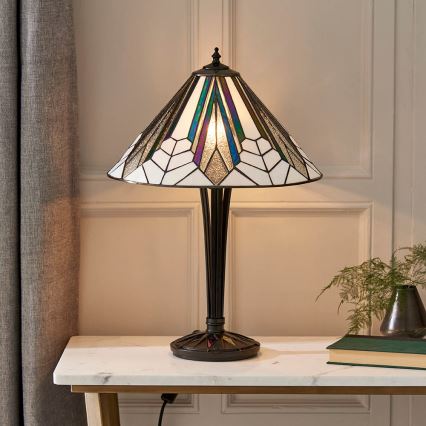 Endon 63939 - Tafellamp Tiffany ASTORIA 2xE27/60W/230V Ø 40 cm