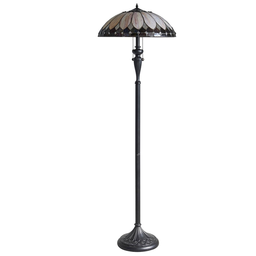 Endon 63972 - Lampadaire Tiffany BROOKLYN 2xE27/60W/230V Ø 50 cm