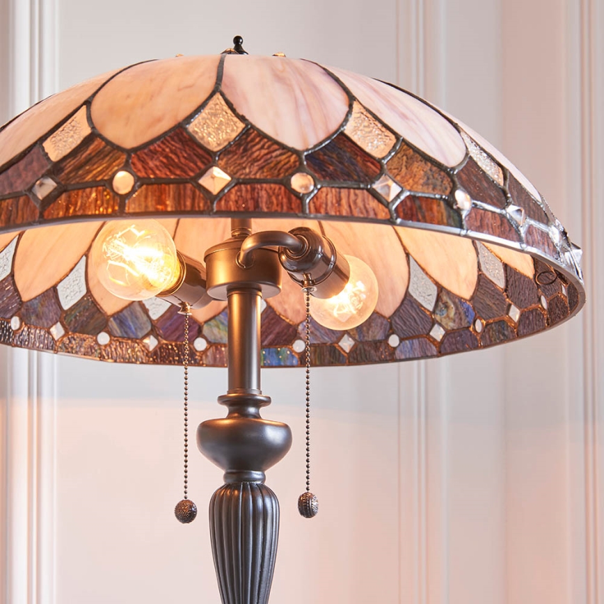 Endon 63972 - Vloerlamp BROOKLYN 2xE27/60W/230V Ø 50 cm