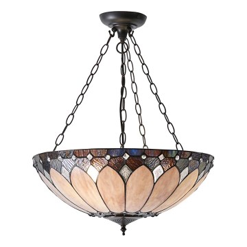 Endon 63976 - Lustre sur chaîne Tiffany BROOKLYN 3xE27/60W/230V Ø 50 cm