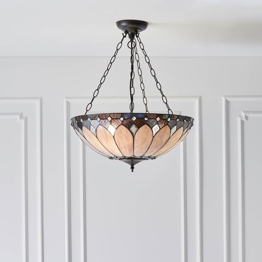 Endon 63976 - Suspension à chaîne BROOKLYN 3xE27/60W/230V Ø 50 cm