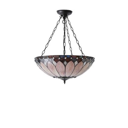 Endon 63976 - Suspension à chaîne BROOKLYN 3xE27/60W/230V Ø 50 cm
