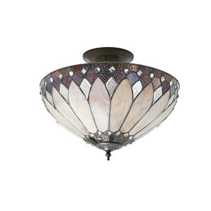 Endon 63978 - Plafonnier Tiffany BROOKLYN 3xE27/60W/230V Ø 40 cm