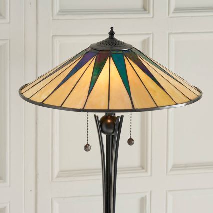 Endon 64041 - Lampadaire Tiffany DARK STAR 2xE27/60W/230V Ø 49 cm
