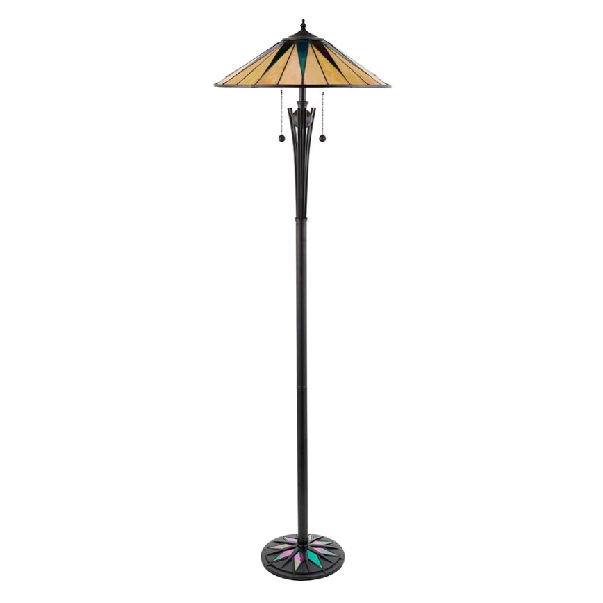 Endon 64041 - Lampadaire Tiffany DARK STAR 2xE27/60W/230V Ø 49 cm