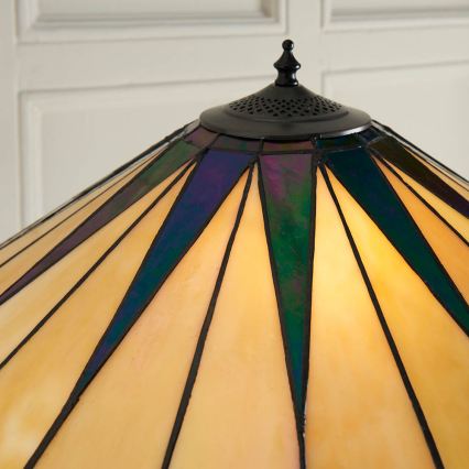 Endon 64041 - Vloerlamp Tiffany DARK STAR 2xE27/60W/230V Ø 49 cm