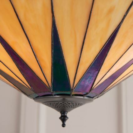 Endon 64043 - Opbouwkroonluchter Tiffany DARK STAR 3xE27/60W/230V, Ø 49 cm