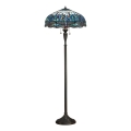 Endon 64069 - Vloerlamp Tiffany DRAGONFLY 2xE27/60W/230V Ø 50 cm
