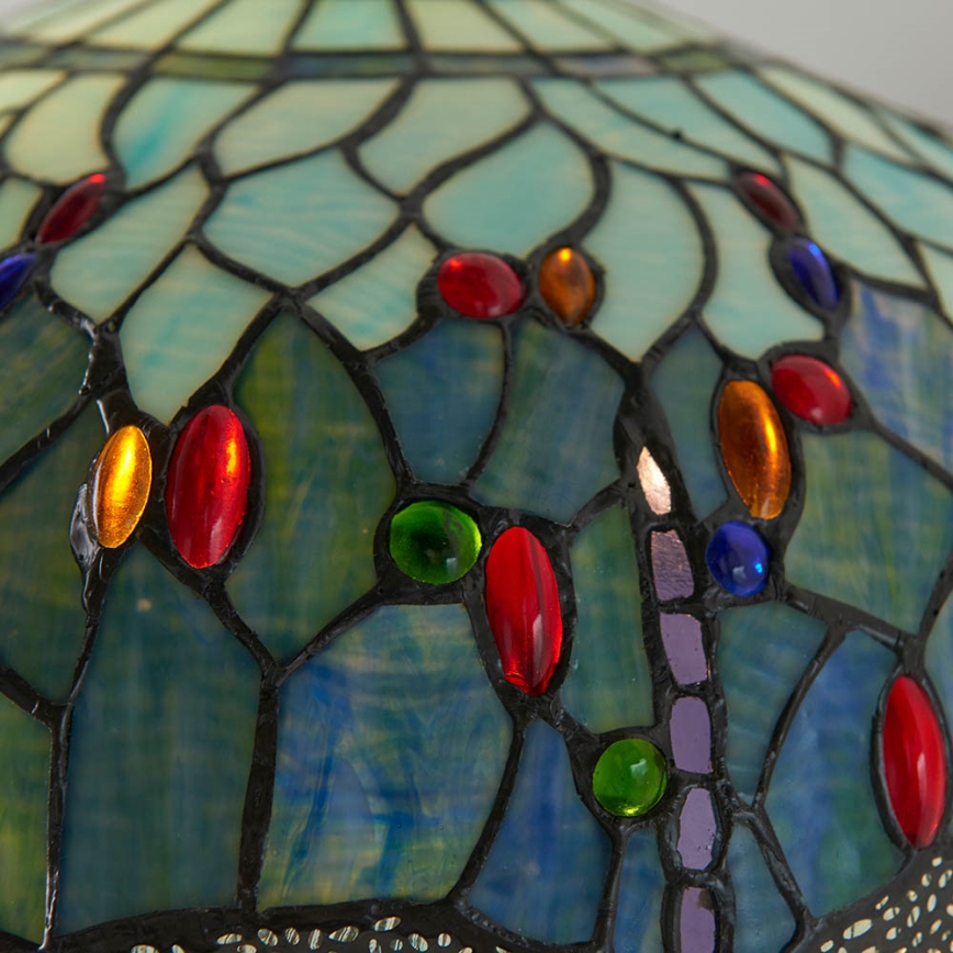 Endon 64069 - Vloerlamp Tiffany DRAGONFLY 2xE27/60W/230V Ø 50 cm