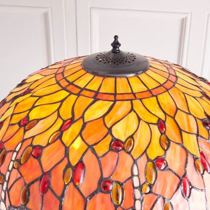 Endon 64070 - Tiffany vloerlamp DRAGONFLY 2xE27/60W/230V Ø 50 cm
