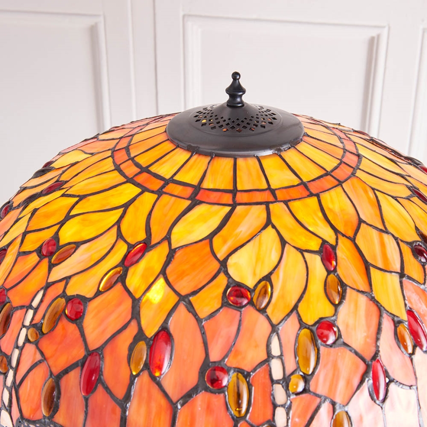 Endon 64070 - Tiffany vloerlamp DRAGONFLY 2xE27/60W/230V Ø 50 cm