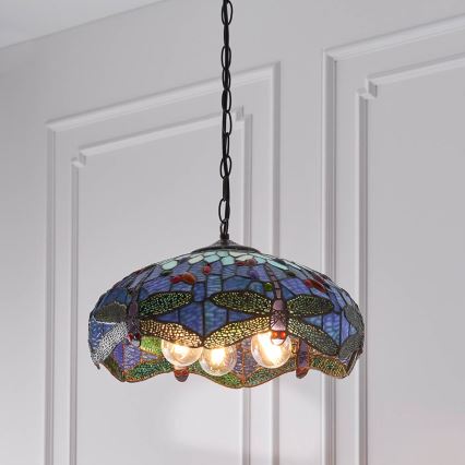 Endon 64080 - Lustre sur chaîne DRAGONFLY 3xE27/60W/230V Ø 41 cm