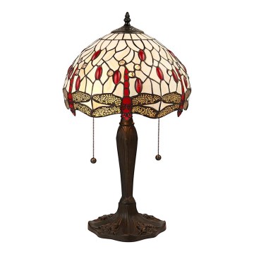 Endon 64086 - Tafellamp Tiffany DRAGONFLY 2xE27/60W/230V Ø 30 cm