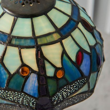 Endon 64088 - Lampe de table Tiffany DRAGONFLY 1xE14/40W/230V Ø 20 cm