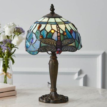 Endon 64088 - Tafellamp Tiffany DRAGONFLY 1xE14/7W/230V Ø 20 cm