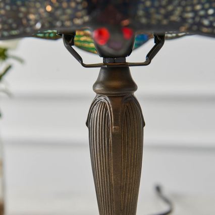 Endon 64088 - Tafellamp Tiffany DRAGONFLY 1xE14/7W/230V Ø 20 cm