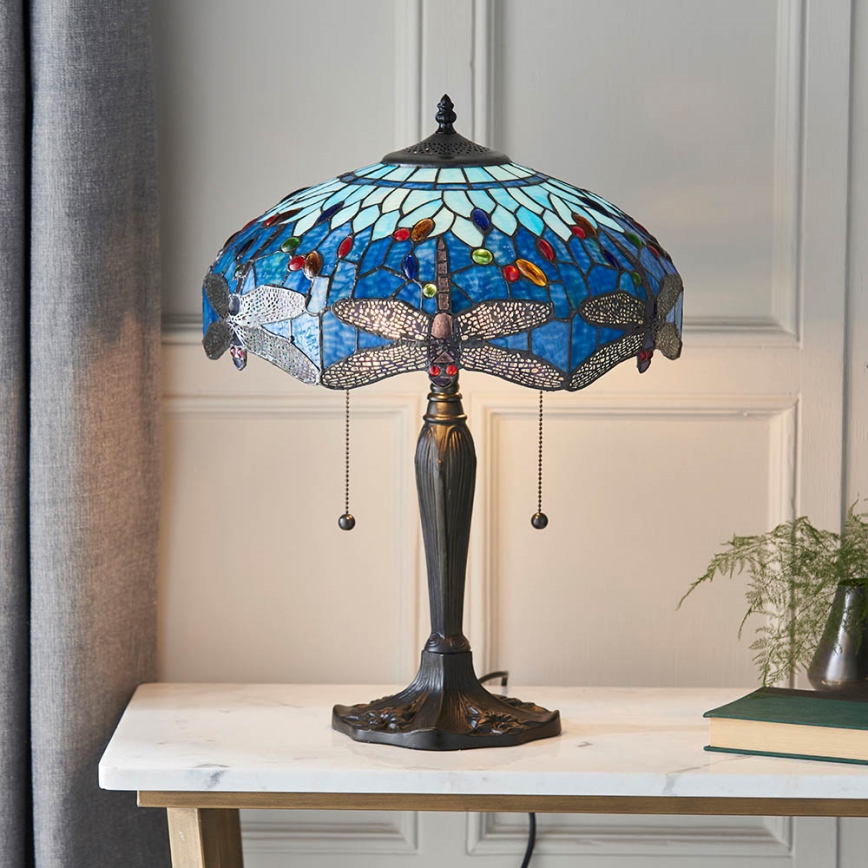 Endon 64089 - Lampe de table LIBELLULE 2xE27/60W/230V d. 41 cm