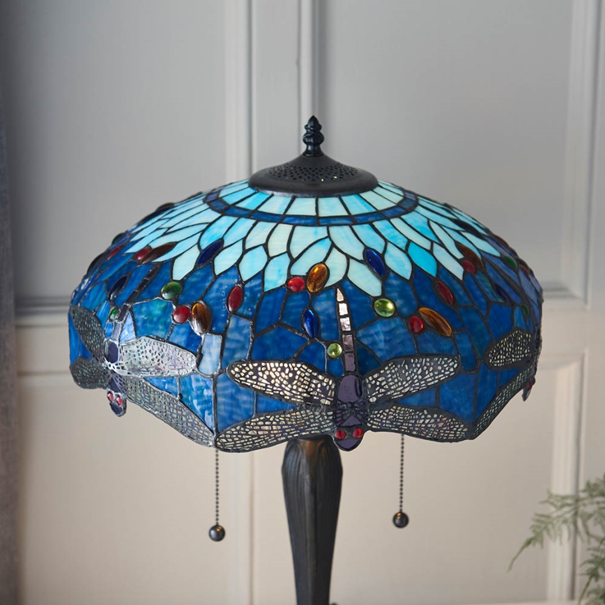 Endon 64089 - Lampe de table Tiffany DRAGONFLY 2xE27/60W/230V Ø 41 cm