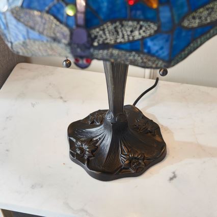 Endon 64089 - Lampe de table Tiffany DRAGONFLY 2xE27/60W/230V Ø 41 cm