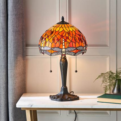 Endon 64092 - Tafellamp DRAGONFLY 2xE27/60W/230V Ø 30 cm