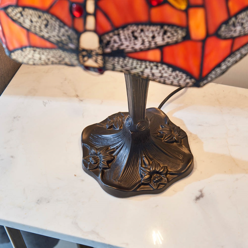 Endon 64093 - Lampe de table Tiffany DRAGONFLY 2x E27/60W/230V Ø 41 cm