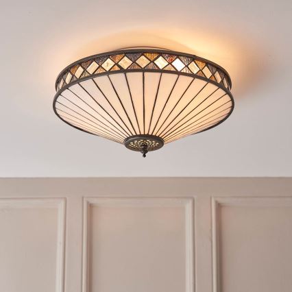 Endon 64145 - Plafondlamp FARGO 2xE27/60W/230V diameter 41,5 cm