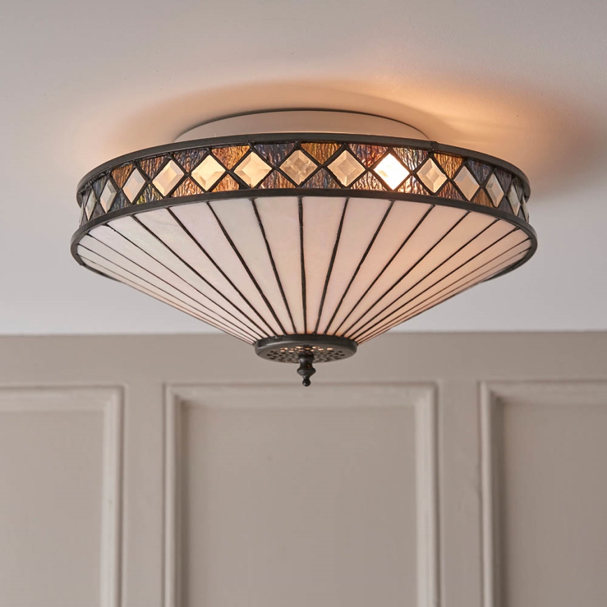 Endon 64145 - Plafondlamp FARGO 2xE27/60W/230V diameter 41,5 cm