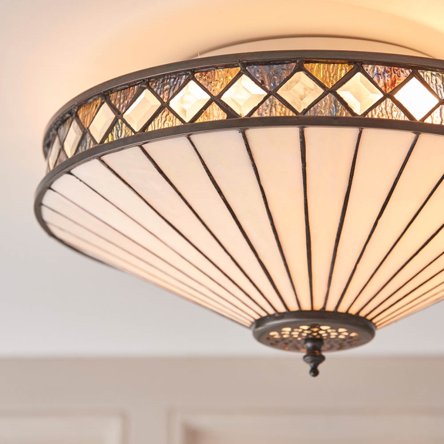 Endon 64145 - Plafondlamp FARGO 2xE27/60W/230V diameter 41,5 cm