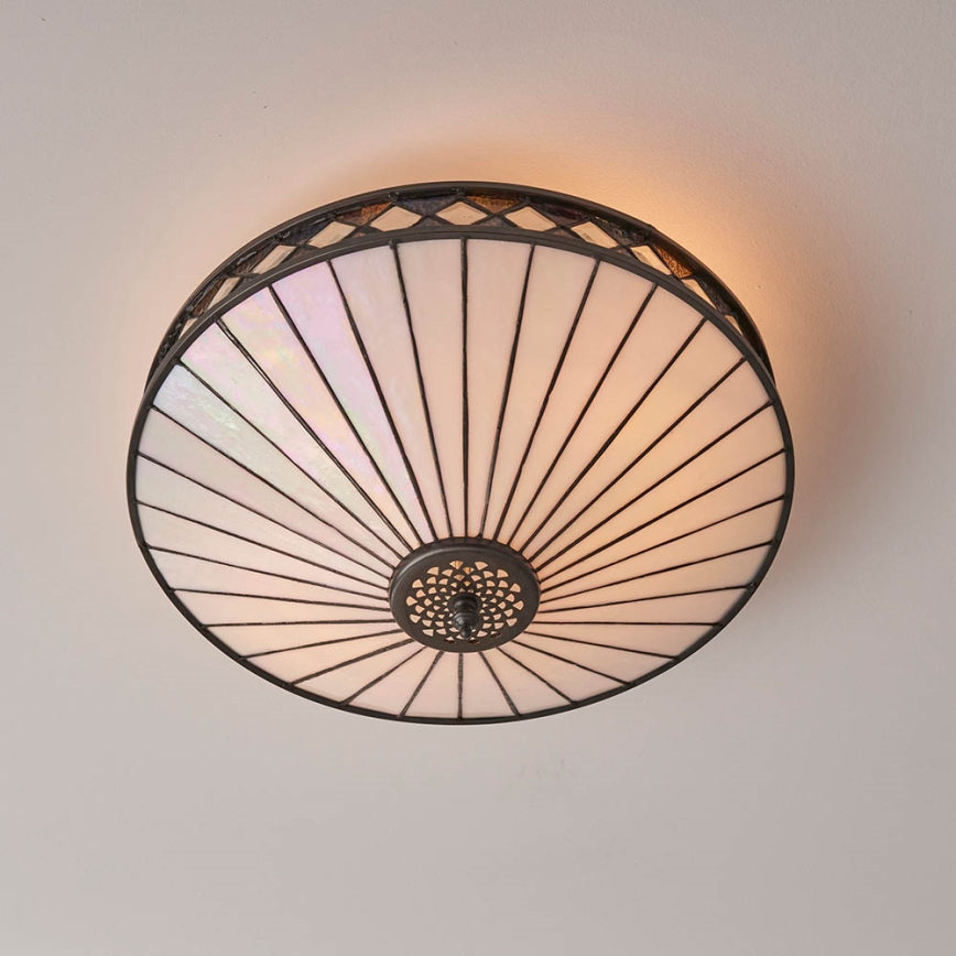 Endon 64145 - Plafondlamp Tiffany FARGO 2xE27/60W/230V Ø 41,5 cm