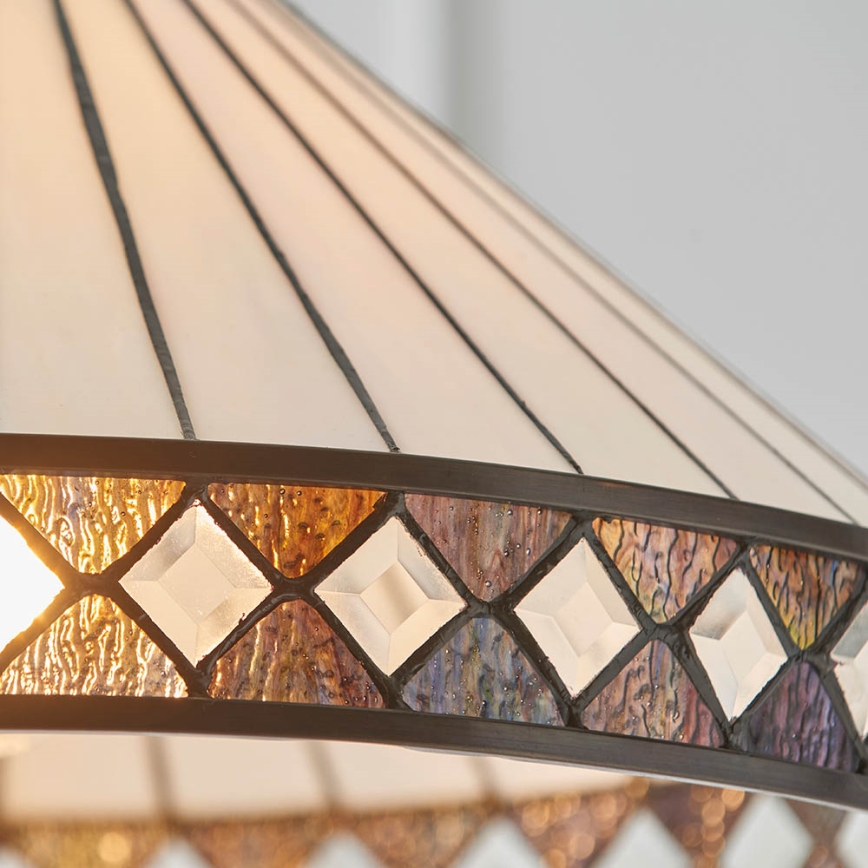 Endon 64147 - Kroonluchter aan ketting Tiffany FARGO 1xE27/60W/230V Ø 50 cm